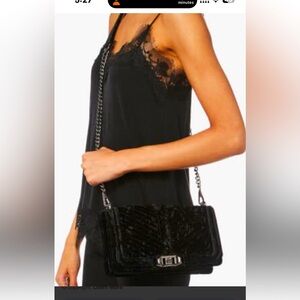 Rebecca Minkoff Velvet Love Crossbody Bag – Black